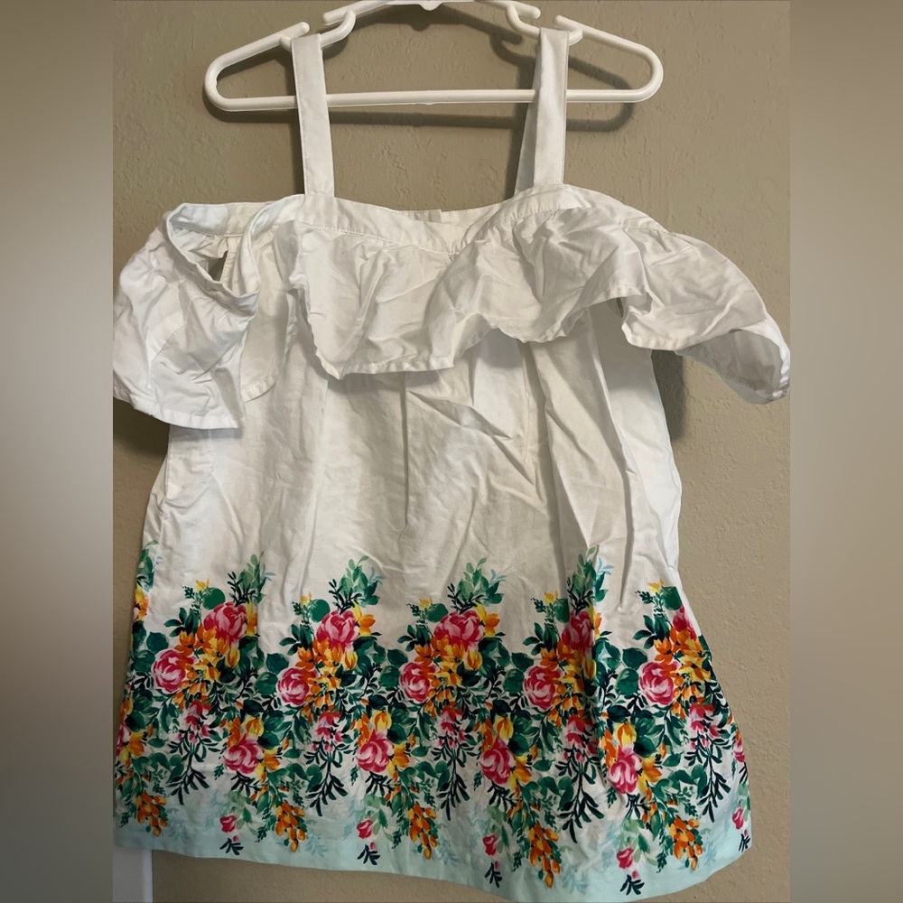 Janie and Jack Floral Cold Shoulder Top 12